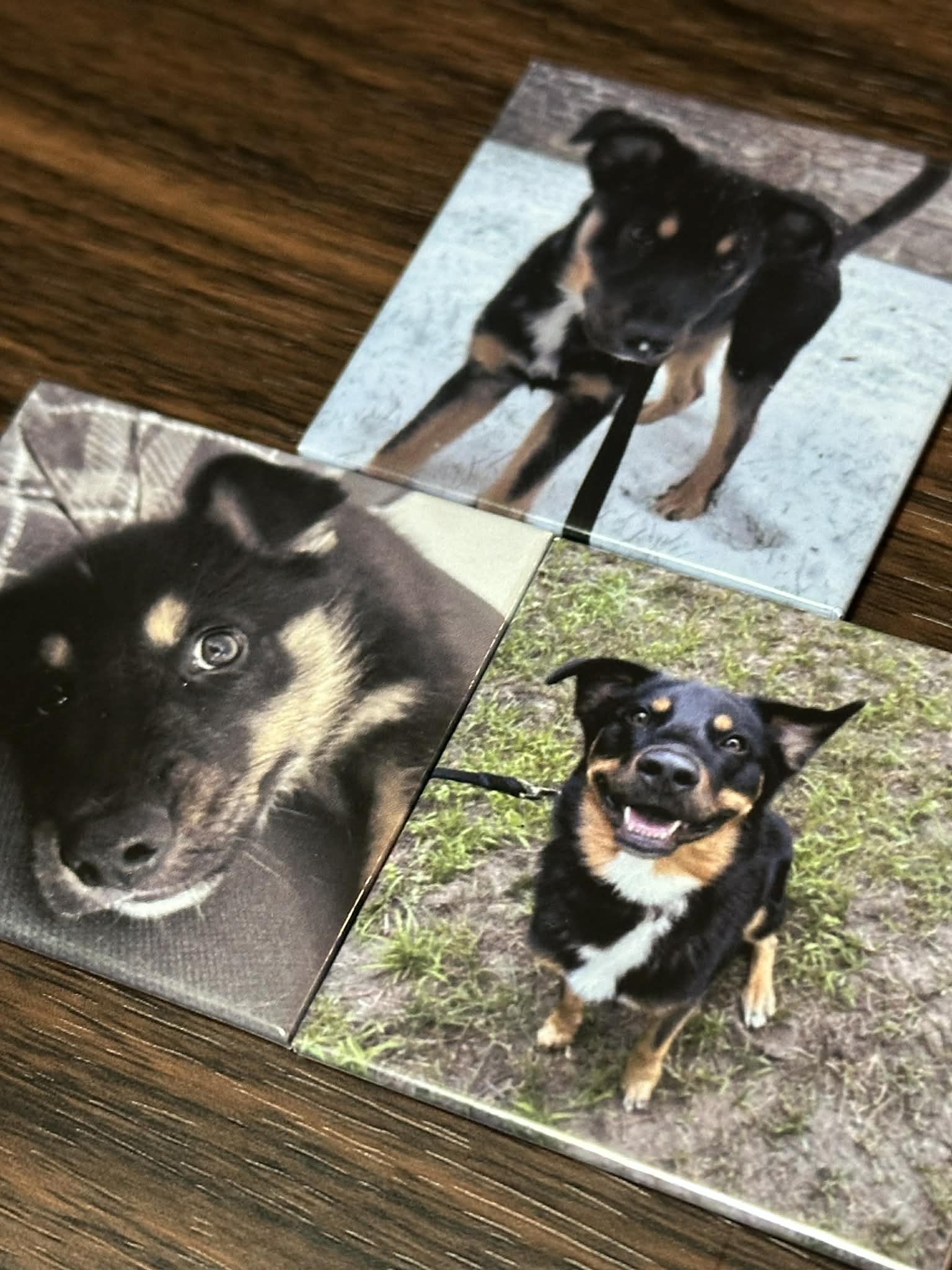Custom fridge magnet created from customer photos