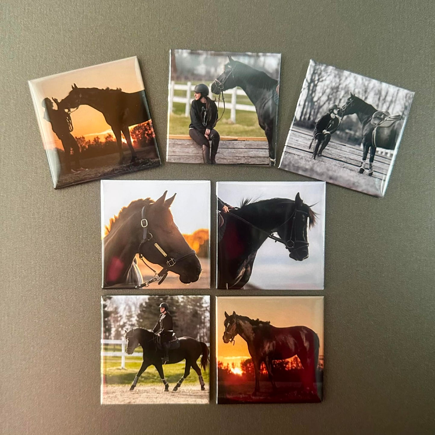 Custom fridge magnet created from customer photos
