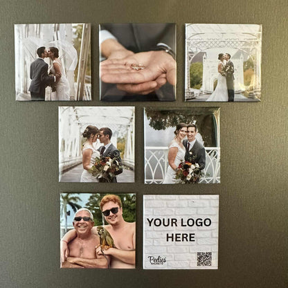 Custom fridge magnet created from customer photos